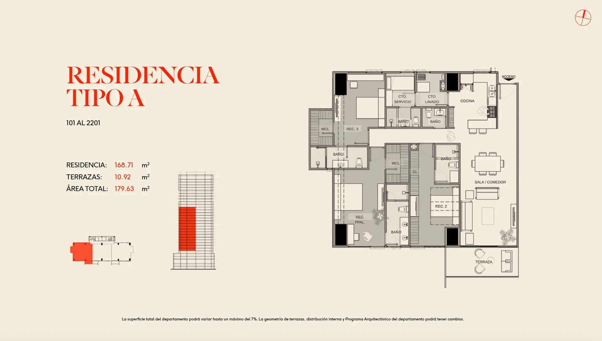 Plano arquitectónico Residencia Tipo A en Bosque Real, Huixquilucan — vista 1